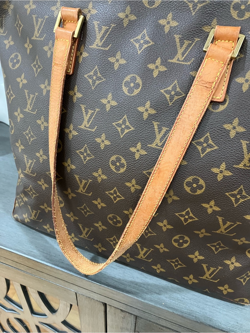 Louis Vuitton Brown Monogram Canvas Tote - Picture 9 of 15